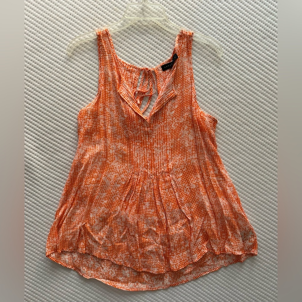 Sanctuary Orange and white sleeveless top, XL, unworn